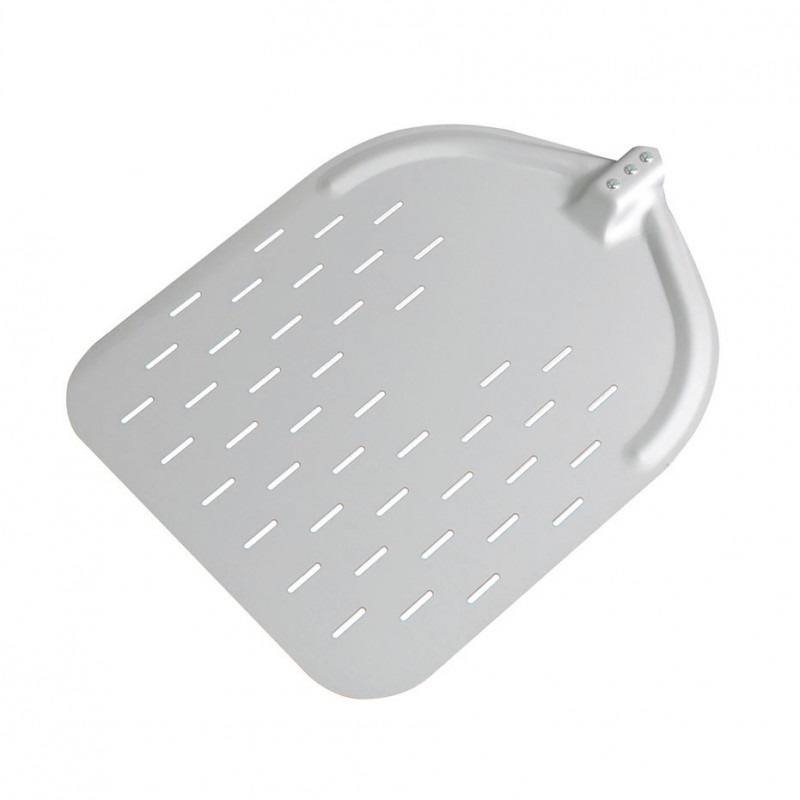 Pala per Pizza rettangolare forata 32,4 cm in alluminio